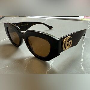 Gucci GG1421S Frame Sunglasses with Brown Lenses